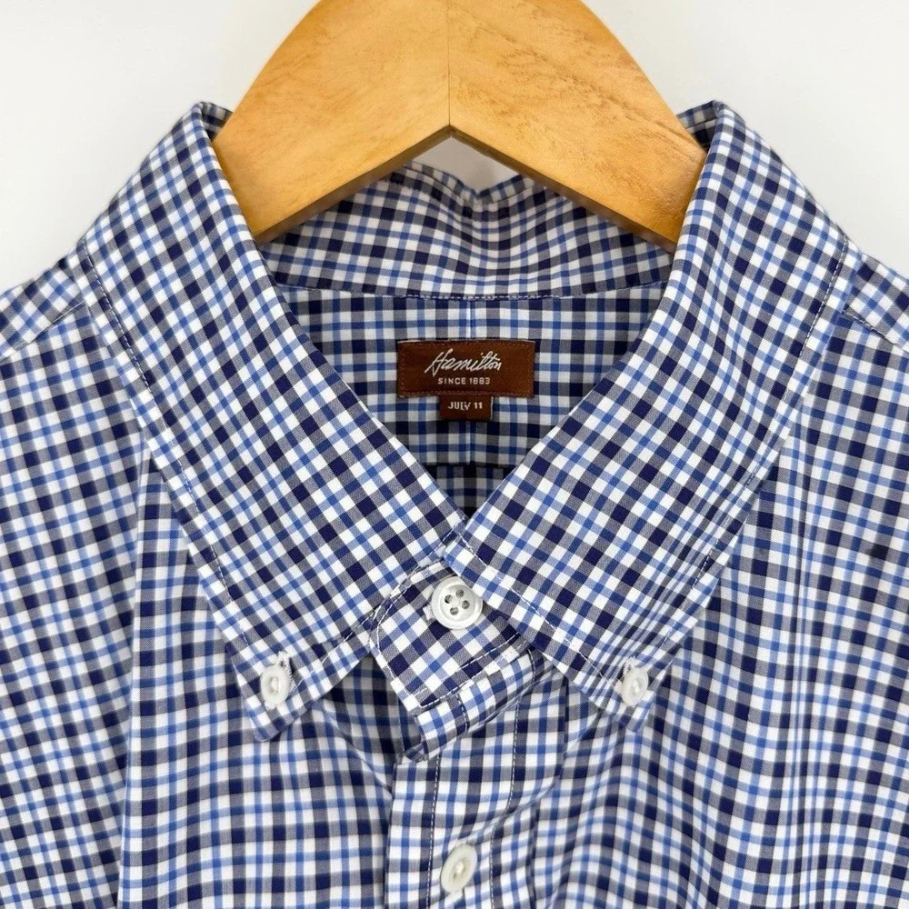 Hamilton Dress Shirts Mens XXL Lot of 4 Button Down Long Sleeve Plaid Gingham - Picture 8 of 14